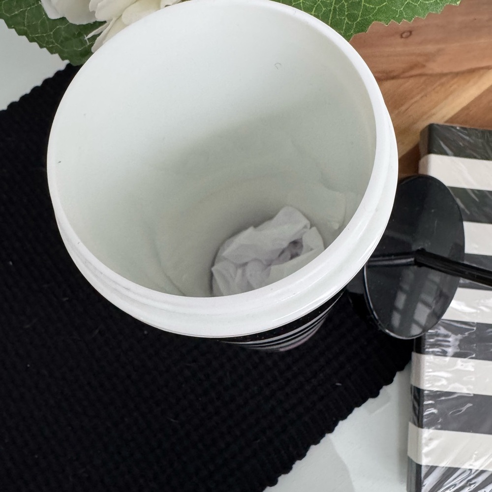 Kate Spade Black and White Striped Notebook and Desk Organizer - Picture 3 of 3